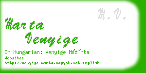 marta venyige business card